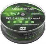 MediaRange DVD-R 4,7GB 16x, spindle, 25ks (MR403) – Hledejceny.cz