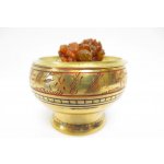 Mani Bhadra Mani Bhadra Kadidelnice Mosazná vykuřovací miska, 8 x 3 cm – Zboží Dáma