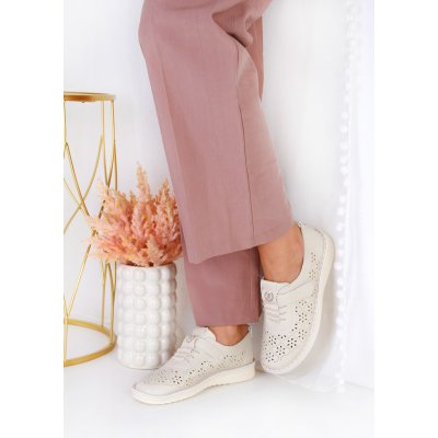 Gogo Béžové polobotky CC2305-2BE – Zboží Dáma