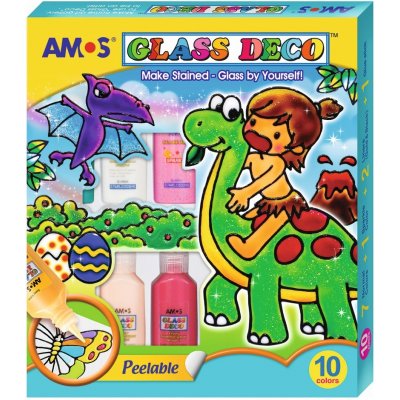 Barvy na sklo sada 8 barev 22ml+1 černá kontura 40ml +1 zlatá kontura 22ml+šablony,fólie – Hledejceny.cz