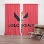 Sablio Závěs VALORANT Red: 2ks 140x250cm – Hledejceny.cz