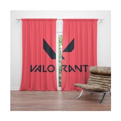 Sablio Závěs VALORANT Red: 2ks 140x250cm – Hledejceny.cz