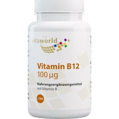 Vitaworld Vitamin B12 100 mcg 180 kapslí – Hledejceny.cz