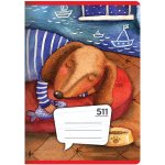 JUNIOR papír Sešit A5 linkovaný 511 s 1 pomocnou linkou – Hledejceny.cz