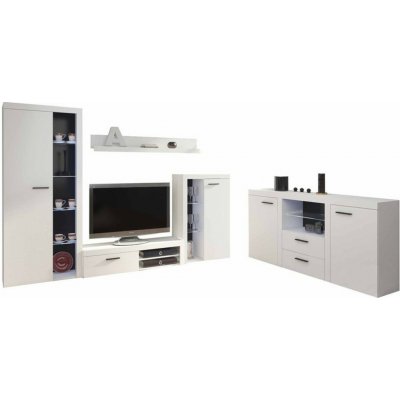 Noka s komodou Olimp bílá varianta LED osvětlení – Zboží Dáma