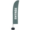 Roll up banner Jansen Display Beach Flag Budget Wind Complete Set Entrance Green French ECO, 1010 x 4305 mm