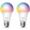 Žárovka TP-Link Tapo L530E Smart žárovka E27, 8,7 W vícebarevná RGB 2 ks