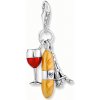 Přívěsky Thomas Sabo přívěsek charm Red wine glass Eiffel Tower & baguette 2078 390 7