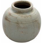 Keramická šedá antik váza s patinou Orabel - Ø 8*8 cm - Clayre & Eef – Hledejceny.cz