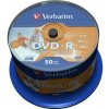 8 cm DVD médium Verbatim DVD-R 4,7GB 16x, AZO, printable, cakebox, 50ks (43533)