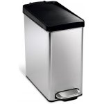 Simplehuman CW1180CB Pedálový 10 l hranatý plastové víko kartáčovaná nerez FPP – Zbozi.Blesk.cz