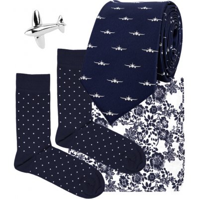 Bubibubi Tmavomodrá kravatová sada s letadly – Hledejceny.cz