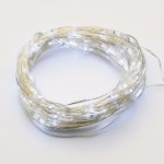 ACA Lighting 20 LED dekorační řetěz s časovačem 6 On 18 Off CW stříbrný měďený kabel na baterie 2xAA IP44 2m+10cm 1.2W X0120215 – Zbozi.Blesk.cz