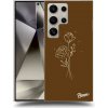 Pouzdro a kryt na mobilní telefon Samsung Picasee silikonový průhledný obal Samsung Galaxy S25 Ultra 5G Brown flowers