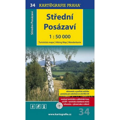 Střední Posázaví 1:50 000 turist. mapa