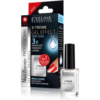 Eveline Cosmetics Nail Therapy krycí lak na nehty pro lesk X-Treme Gel Effect 12 ml
