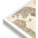 National Geographic Anglie a Wales - nástěnná mapa Executive 75 x 90 cm Varianta: mapa v hliníkovém rámu, Provedení: bílý rám – Hledejceny.cz