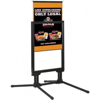 A-Z Reklama CZ Venkovní stojan Windtalker Slide-in SwingPro na plakát formátu A1 - Černý – Sleviste.cz