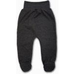 Kojenecké bavlněné polodupačky antracit melanž – Zboží Mobilmania