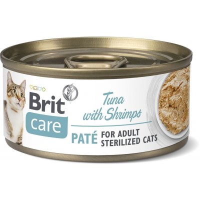 Brit Care Cat Sterilized Tuna Paté with Shrimps 70 g – Zboží Mobilmania