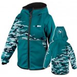 Wamu dětská softshellová bunda Maskáč petrolejová – Zboží Mobilmania