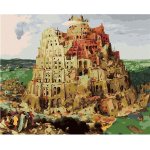 Diamondi Diamantové malování STAVBA BABYLÓNSKÉ VĚŽE PIETER BRUEGEL 40 x 50 cm vypnuté plátno na rám – Hledejceny.cz