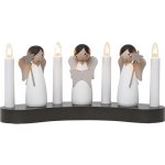 Star trading Okenní dřevěný svícen Angel Choir 31x15 cm – Hledejceny.cz