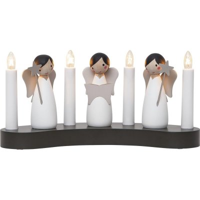 Star trading Okenní dřevěný svícen Angel Choir 31x15 cm – Hledejceny.cz