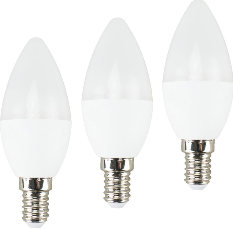 Solight žárovka LED E14 6W teplá bílá ECOLUX WZ431-3 3ks