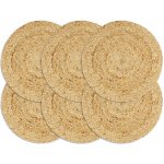VidaXL prostírání 6 ks přírodní kulaté juta 38cm – Zbozi.Blesk.cz