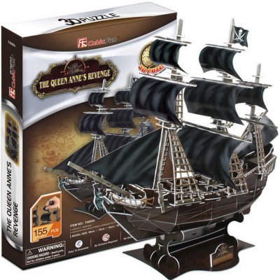 CubicFun 3D puzzle Pirátská loď Queen Anne´s Revenge 155 ks – Hledejceny.cz