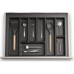 IN-DURO Příborník STRIPES 59 - 65 cm s hloubkou 42 - 49 cm, antracit – Sleviste.cz