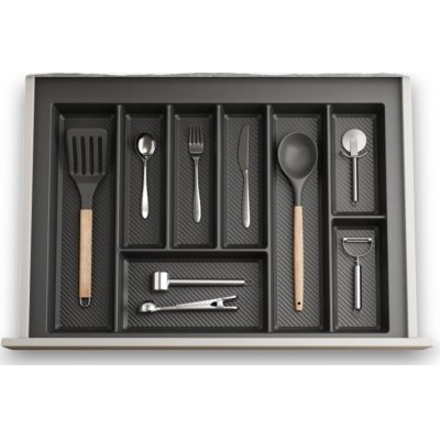 IN-DURO Příborník STRIPES 59 - 65 cm s hloubkou 42 - 49 cm, antracit – Sleviste.cz