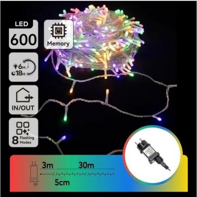 Aigostar LED RGBY Venkovní vánoční řetěz 600xLED/6W/230V 30m IP44 B10303ABLT – Hledejceny.cz
