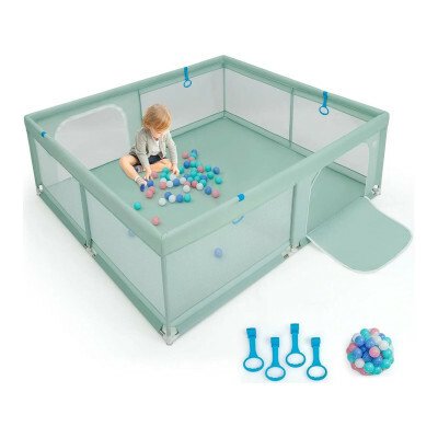 Costway Ohrádka pro děti UY10069GN 200 x 180 cm zelená A – Zboží Dáma