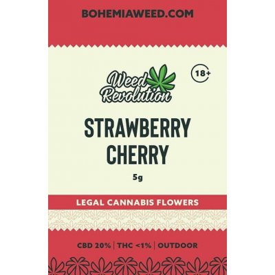 Weed Revolution Strawberry Cherry Outdoor CBD 20% THC 1% 5 g – Sleviste.cz
