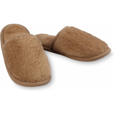 Wooline domácí vlněné papuče camel – Zboží Dáma