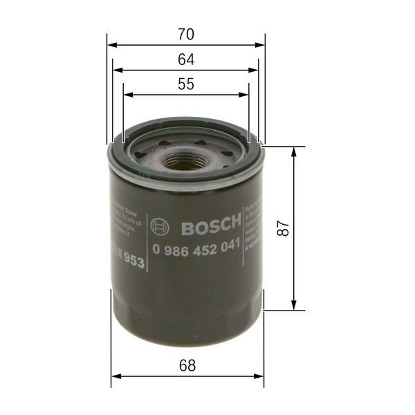 Olejový filtr pro automobily Olejový filtr BOSCH (0986452041)