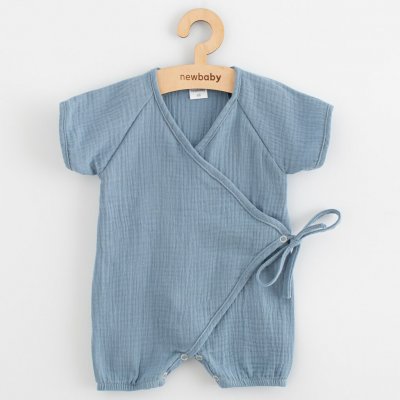 Kojenecký letní mušelínový overal New Baby blue – Sleviste.cz