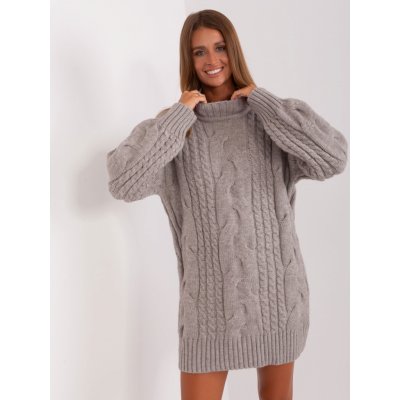 Italy Moda Šedé svetrové šaty -at-sw-2367-1.35p-grey