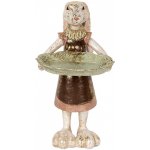 Dekorace figurka zajíc s podnosem a zlatou patinou - 15*15*29 cm – Hledejceny.cz