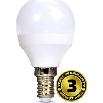 Solight LED žárovka , miniglobe, 8W, E14, 3000K, 720lm, bílé provedení