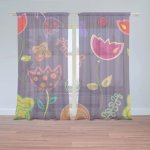 Záclony Nakreslené květiny: 2 ks - 150x250 cm - Sablio – Hledejceny.cz