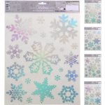 Euro Habitat Vánoční samolepky na okno Sněhové vločky 42×30 cm – Hledejceny.cz