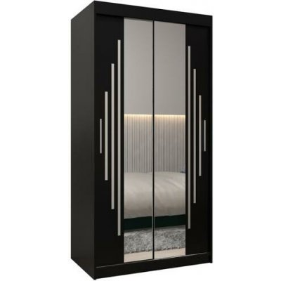 DobreSny se zrcadlem YORK1 100 x 200 cm Černá – Sleviste.cz