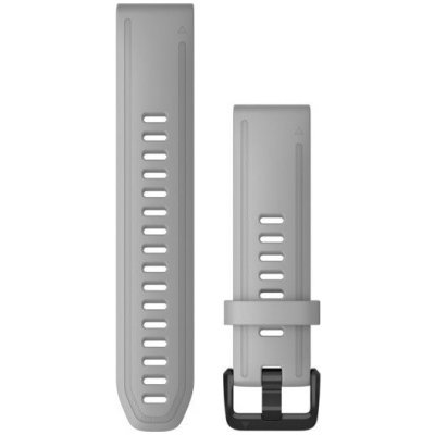 Garmin QuickFit 20mm pro Fenix5S/6S, silikonový, šedý, černá přezka 010-12866-00 – Zboží Živě