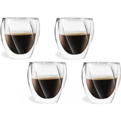 Vialli Design CRISTALLO dvoustěnné sklenice na kávu cappuccino a čaj 25486 4 x 250 ml – Sleviste.cz