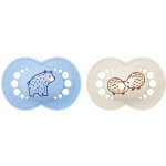 Mam šidítko Original Colors of Nature silikon se steril boxem 2 ks modrá + béžová – Zboží Dáma