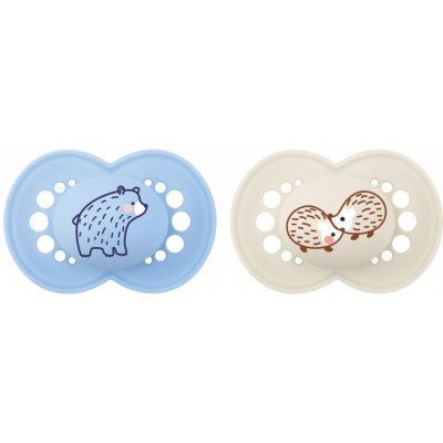 Mam šidítko Original Colors of Nature silikon se steril boxem 2 ks modrá + béžová – Zboží Dáma