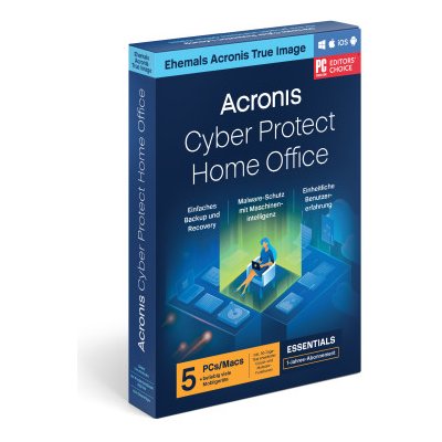 Acronis Cyber Protect Home Office Essentials, předplatné na 1 rok, 5 PC – Hledejceny.cz